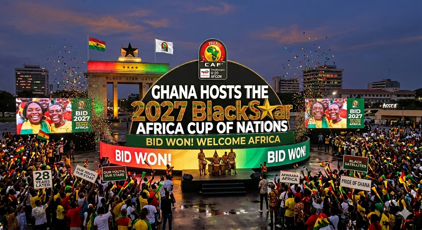 Crowd at stadium in Ghana as country prepares to host 2027 U-20 Africa Cup of Nations