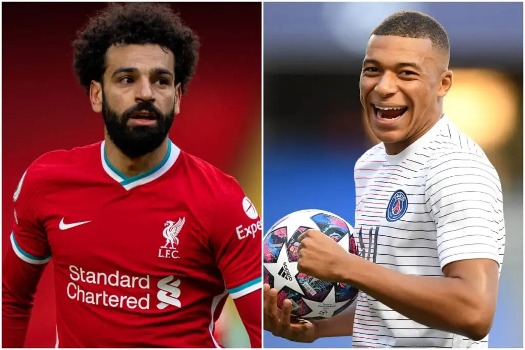Mohamed Salah and Kylian Mbappe