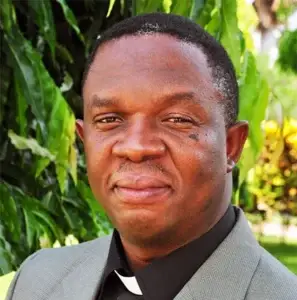 Rev. Cyril Fayose speaking during an interview