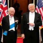 King Charles III and Queen Camilla attend a state dinner hosted by US President Donald Trump at the White House.