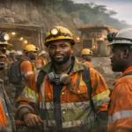 Ghana mining policy workers at gold mine in Western Region