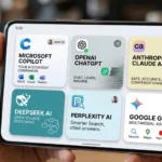 US government AI model testing with major AI apps on smartphone screen