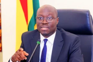 Finance Minister Cassiel Ato Forson speaking about Ghana’s economic recovery and post-IMF development agenda.