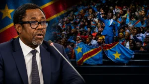 DR Congo football supporters during an international match.