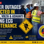 ECG engineers working on electrical control systems during maintenance operations linked to planned power outages in Accra, Volta and Ashanti regions.