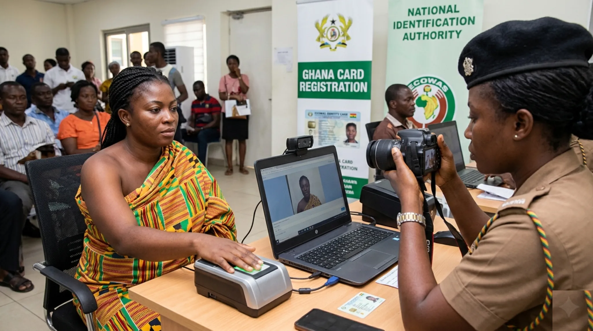 Ghana digital ID expansion registration exercise in Accra
