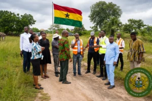 Ho 24-hour economy market project site handover Ghana
