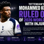 Ghana midfielder Mohammed Kudus to miss world cup through injury