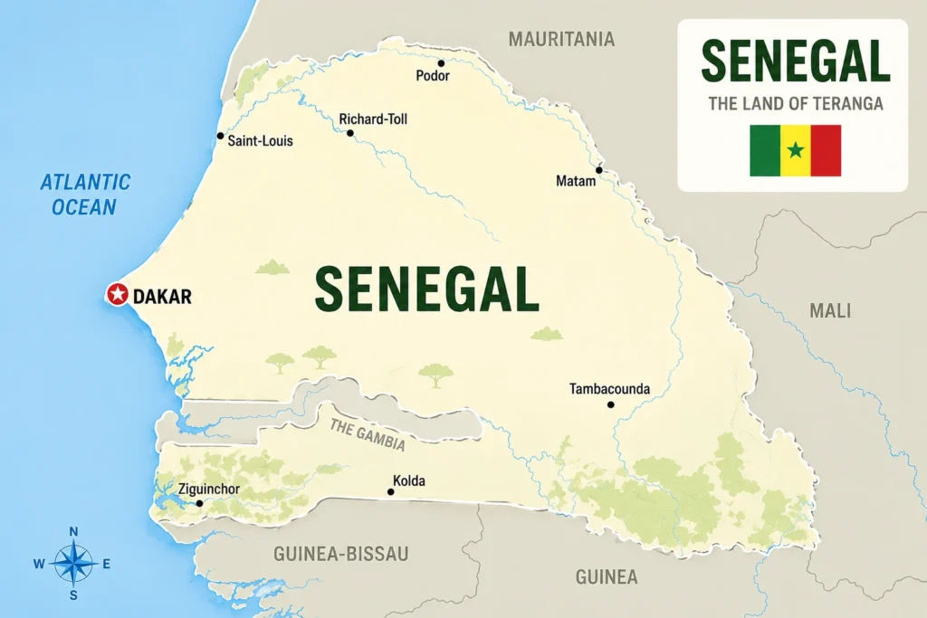 Map of senegal