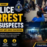 Police security operation in Ghana’s Upper East Region during anti-drug raids.