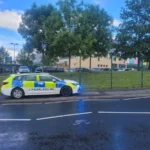 Police are at the Co-op Academy in Blackley, Manchester after three pupils were stabbed. Credit: ITV Granada
