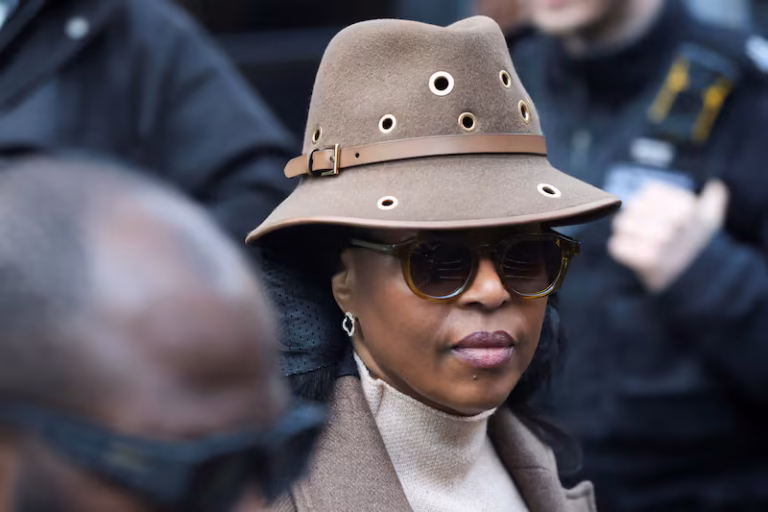 Former Nigerian oil minister Diezani Alison-Madueke outside Southwark Crown Court in London.