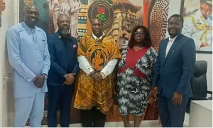 Officials from the Diaspora Affairs Office and Global Volunteers Corps during the launch of the Ghana Diaspora Volunteerism Initiative.