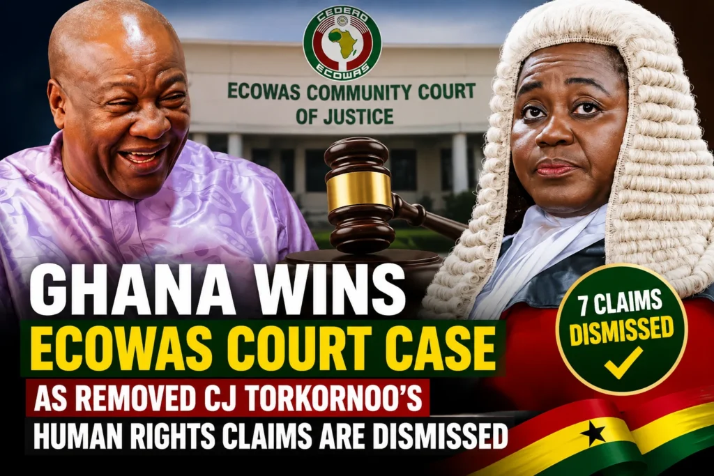 ECOWAS Court Dismisses Torkornoo Case Against Ghana in Major Legal Victory