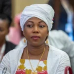 Sierra Leone First Lady Fatima Bio during a public appearance.
