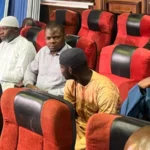 Defendants in a Nigerian courtroom during proceedings linked to the Owo church attack.