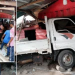 Cargo truck involved in Ho Bankoe crash in the Volta Region.