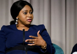 Sarah Adwoa Safo speaking during a public event.