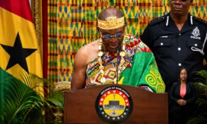 Alban Bagbin speaking at an African parliamentary conference in Accra.