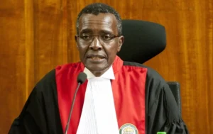 Former Kenyan Chief Justice David Maraga during a public appearance.