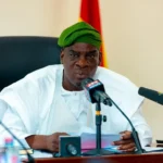Ghana Education Minister Haruna Iddrisu speaking during an official meeting on education policy.