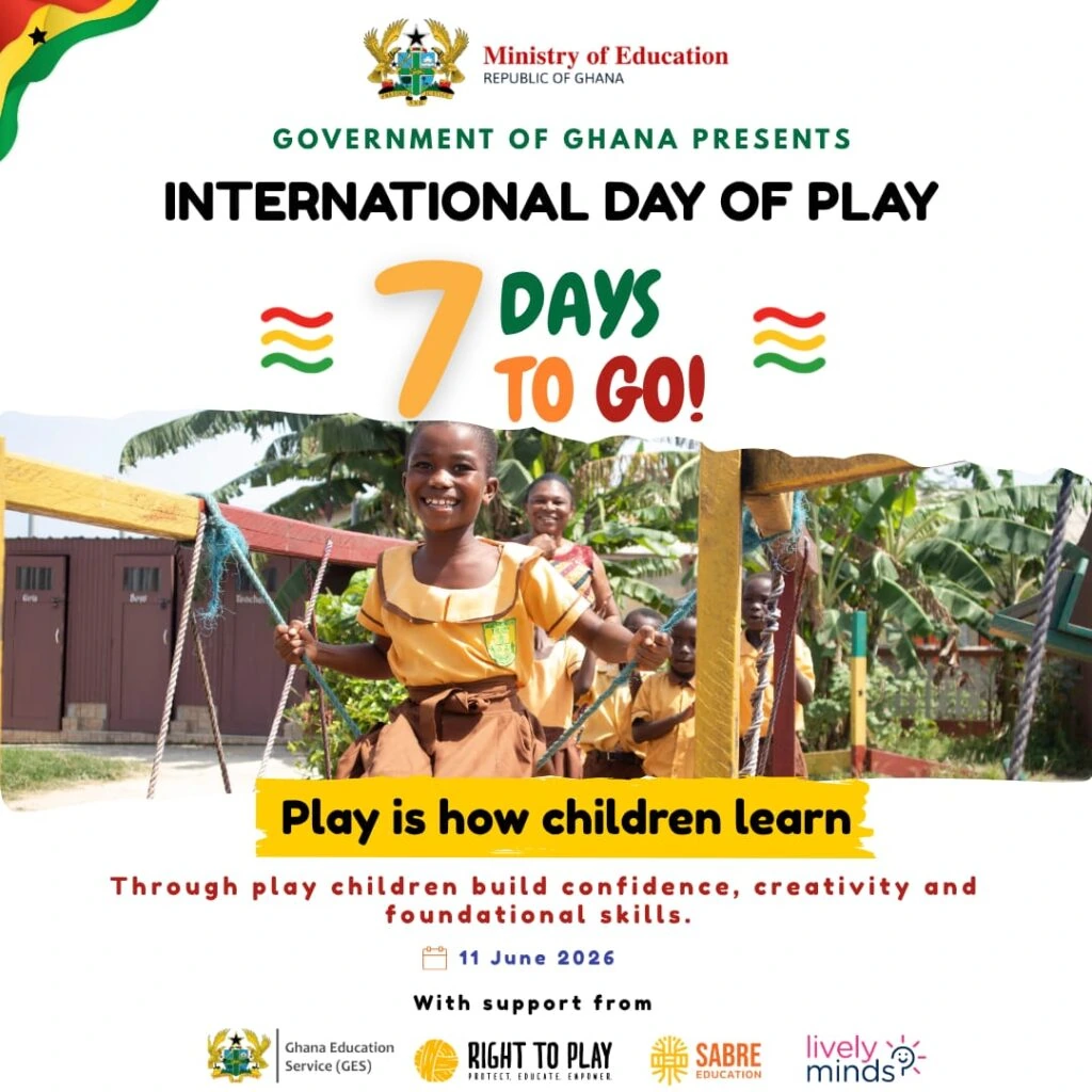 Ministry of Education International Day of Play campaign poster.