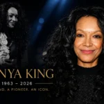 Memorial tribute banner featuring Kanya King, founder of the MOBO Awards, following her death in 2026.