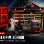 Entrance to Mfantsipim Senior High School in Cape Coast, Ghana.