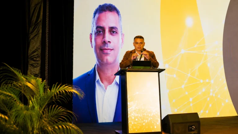 Ibrahim Misto speaks at a digital transformation conference hosted by MTN Ghana, highlighting innovation and digital technology leadership.