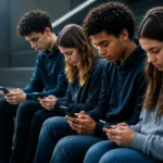 Teenagers using smartphones as governments consider stronger online child safety protections