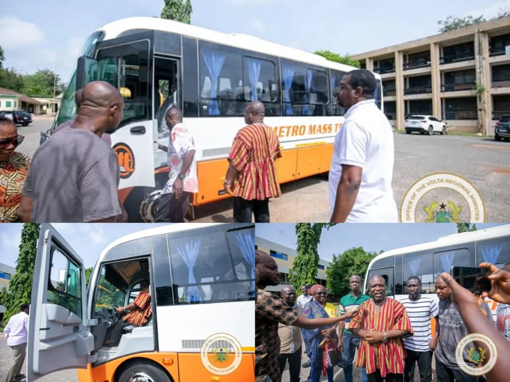 Volta Region Gets Six New Metro Mass Buses to Ease Comuter Pressure