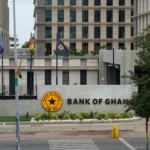Bank of Ghana headquarters as new data shows Ghana's public debt reached GH¢720.8 billion in May 2026.