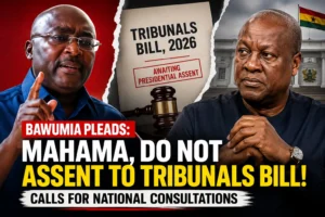 Bawumia Urges Mahama Not to Assent to Tribunals Bill, Calls for National Consultations