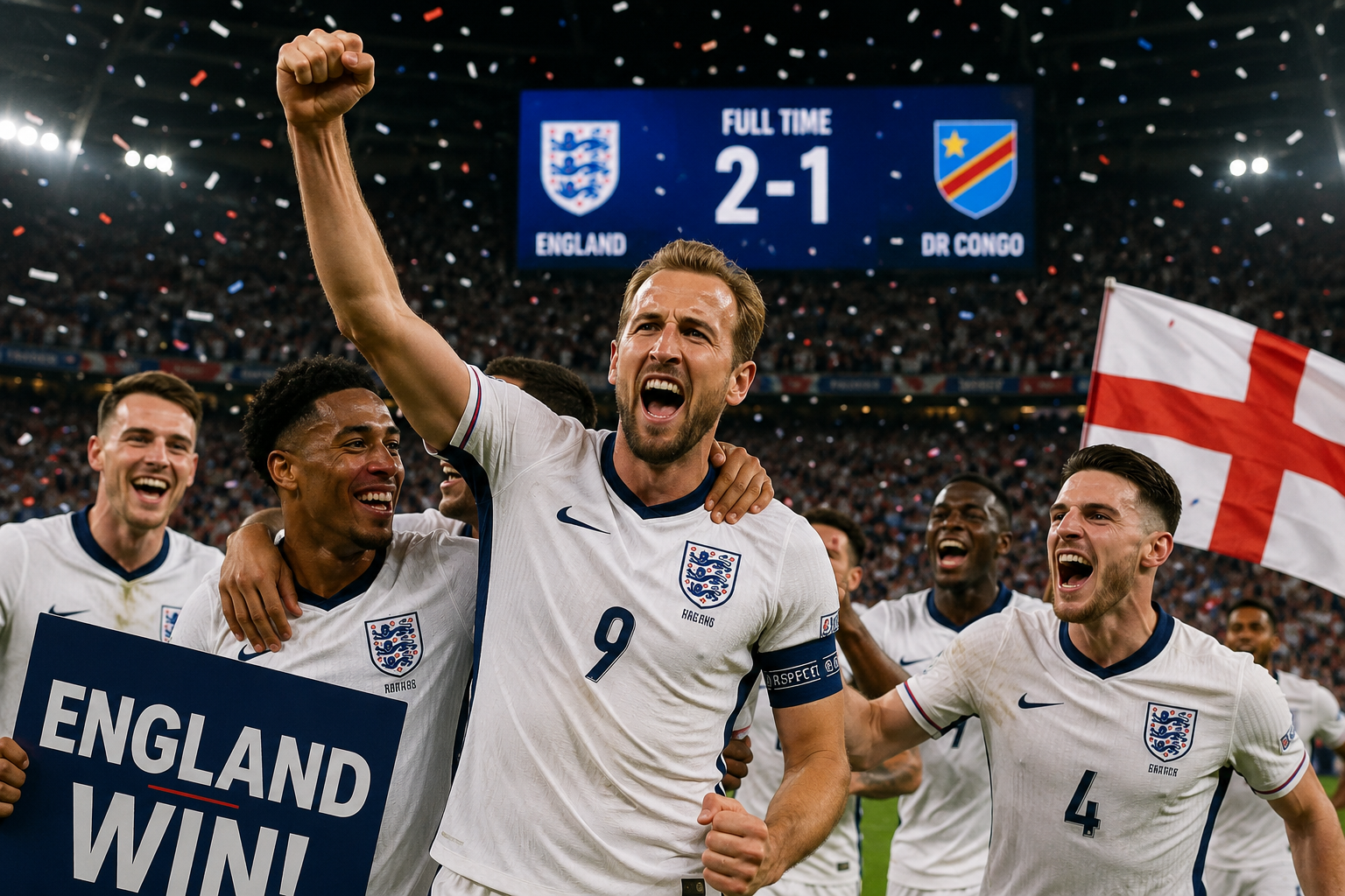 England win against DR Congo