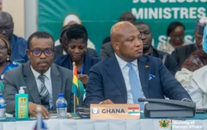 Foreign Affairs Minister Samuel Okudzeto Ablakwa attends the ECOWAS Council of Ministers meeting in Freetown alongside ministers from West African member states.