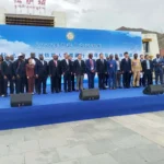 African railway delegates and Chinese officials at the African Railway Talent Qinghai–Xizang Tour in Lhasa, China.