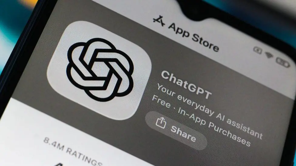ChatGPT application displayed on a smartphone App Store page.