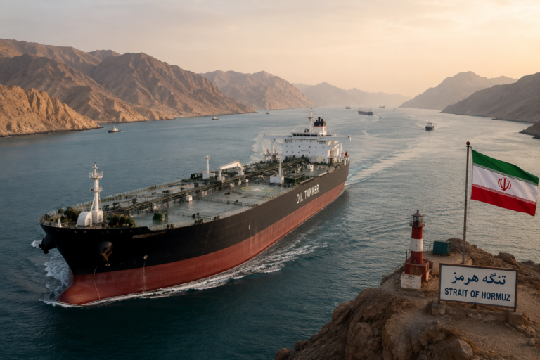 Oil tanker in the Strait of Hormuz