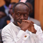 Former Ghana Finance Minister Ken Ofori-Atta during a public event amid calls for his return to Ghana.