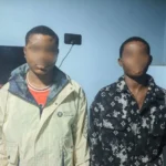 Two suspects arrested by Ghana Police during a Tamale murder investigation.