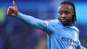 Ghana international Antoine Semenyo in action for Manchester City against Bournemouth