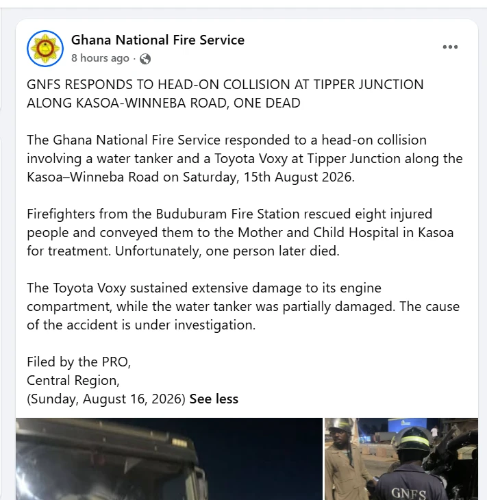 Kasoa–Winneba Road accident