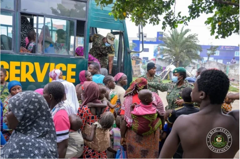 Ghana Immigration Service officers during a street-begging operation in Accra and Kumasi