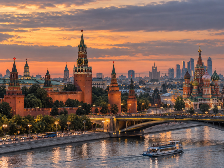 Russia Moscow at Sunset