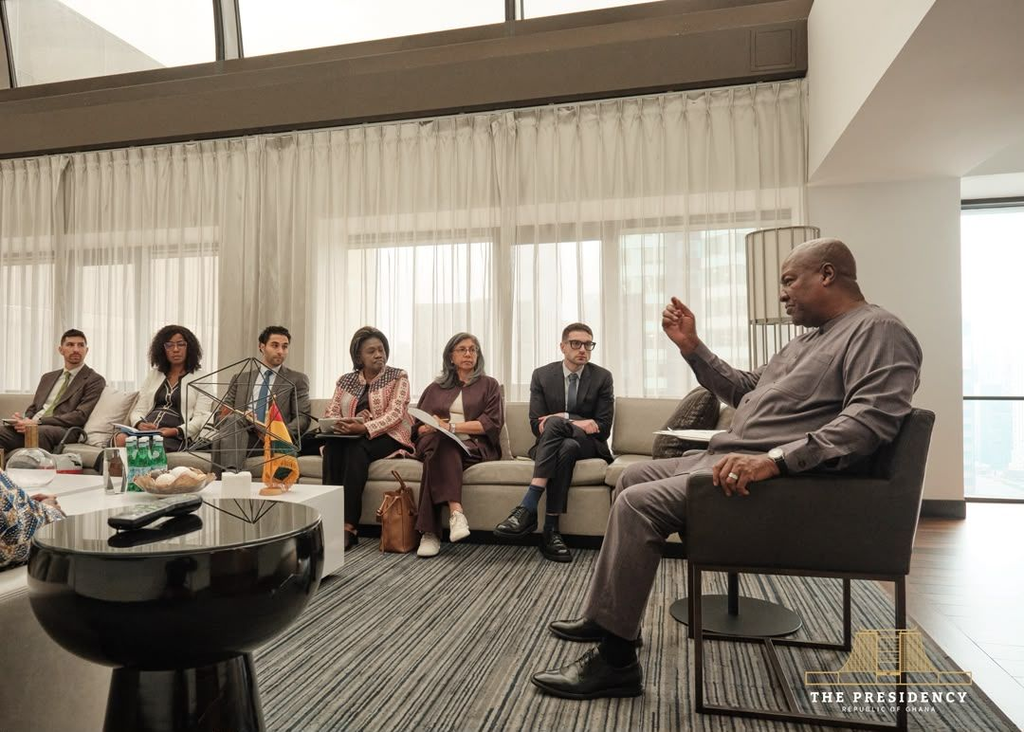 President Mahama Meets Alex Soros at UNGA81 Nukunya