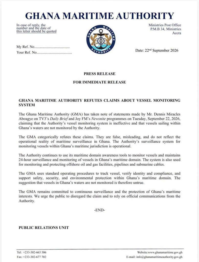GMA Refutes Miracles Aboagye's Vessel Monitoring Claim Nukunya