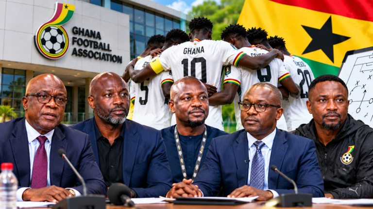 Ghana Football Leadership and Black Stars Huddle
