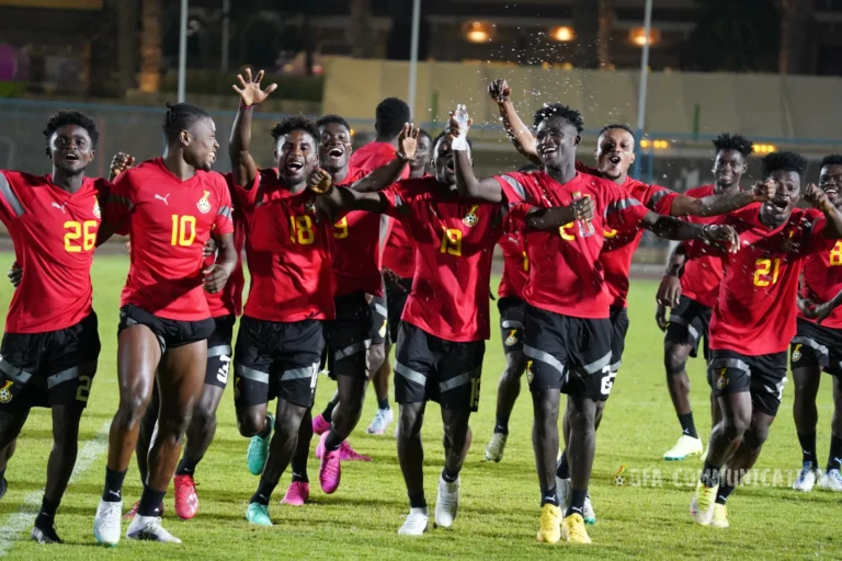 Ghana Black Meteors footballers preparing for international competition.