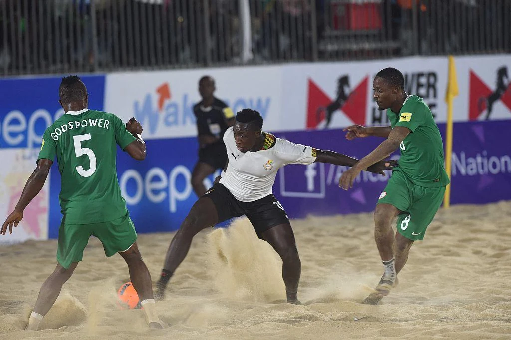 Ghana beat Nigeria 7–4 to qualify for Beach Soccer AFCON as the World Cup dream grows.