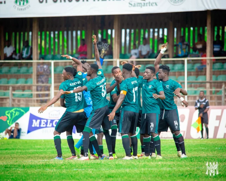 Samartex and Medeama players during their Ghana Premier League match